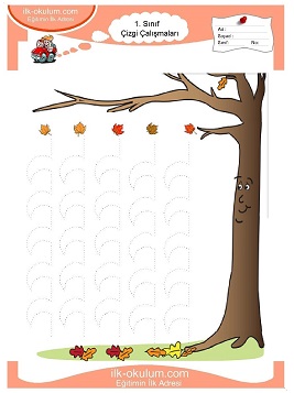 Çocuklar İçin Çizgi Çalışma Sayfaları 
